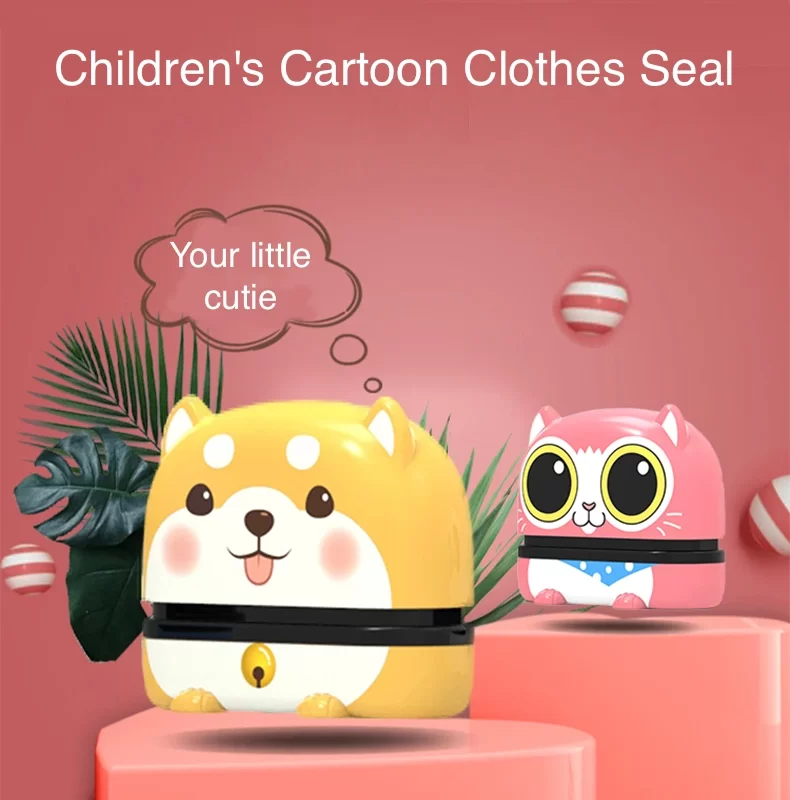 Shiba Inu Pattern Child Name Stamp